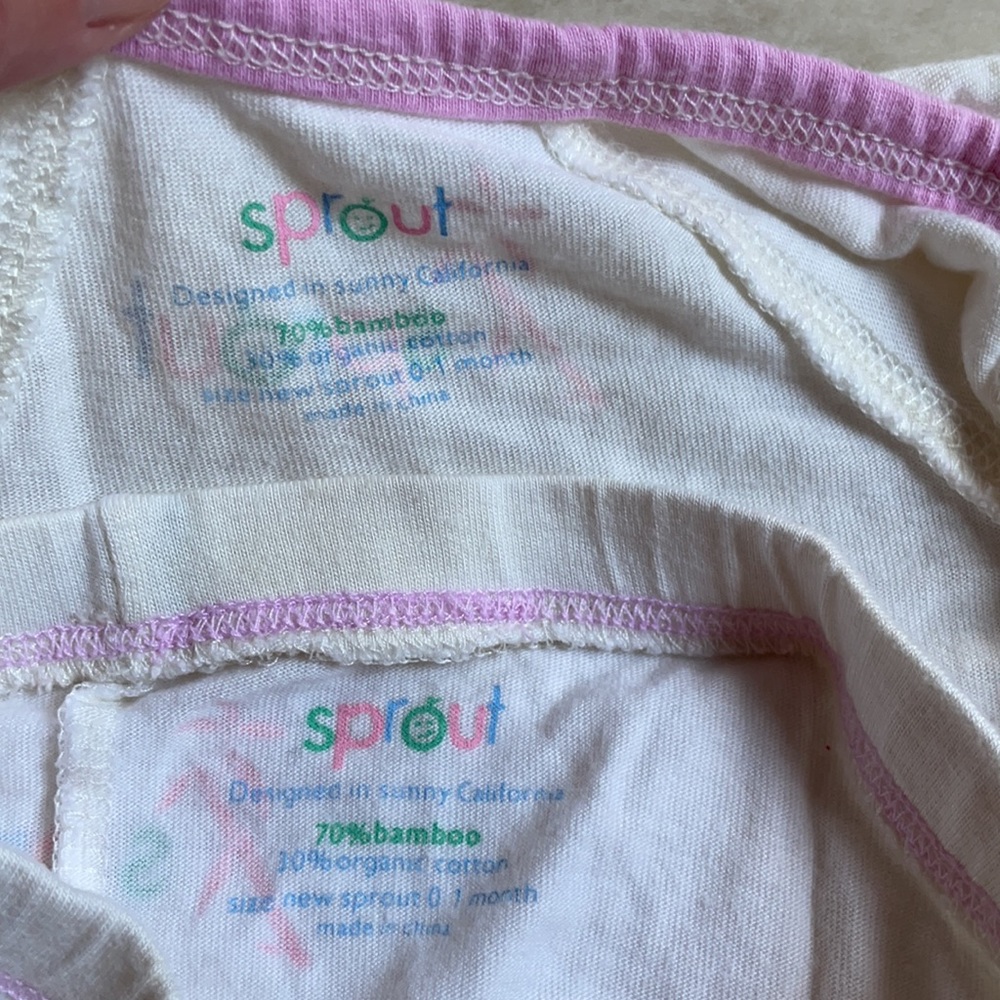 Sprout | Ivory & Pink Bamboo Pajama Set | 0-1 Month - Picture 15 of 15